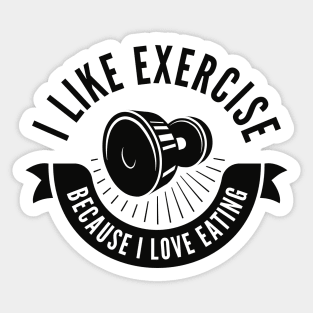 I Like Exercise Sticker